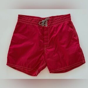 Birdwell “Beach Britches” Swim Trunks 8" Red Board Shorts Made In USA Men’s 34